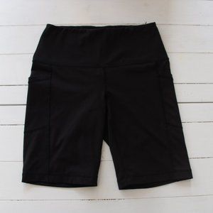 Yogalicious Black High Rise Biker Shorts, 7"